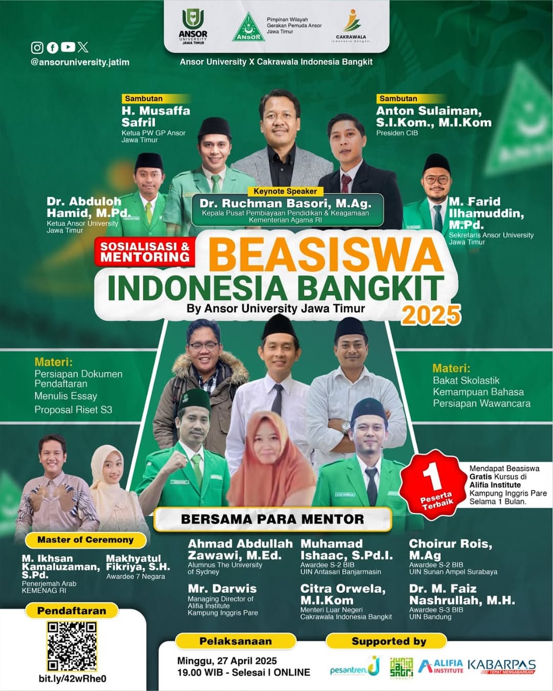 Sosialisasi &amp; Mentoring Beasiswa Indonesia Bangkit 2025